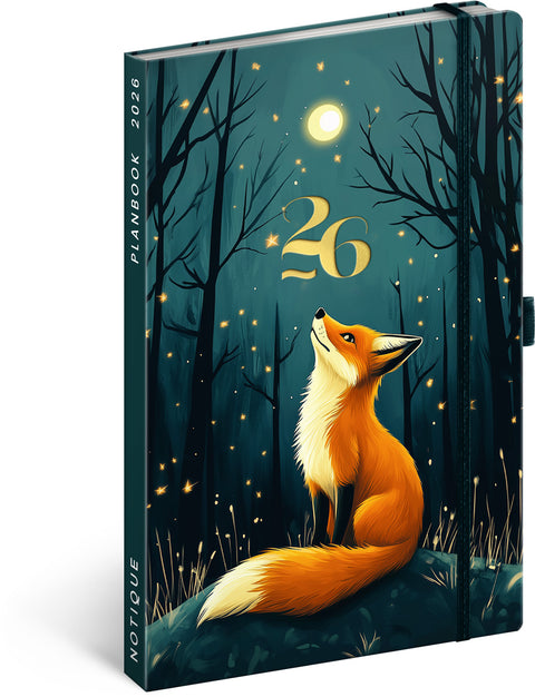 Planbook planner/notebook Fox 2026, 13 x 21 cm