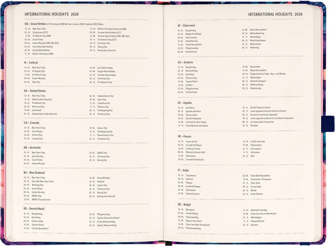 Planbook planner/notebook Bouquet 2026, 13 x 21 cm