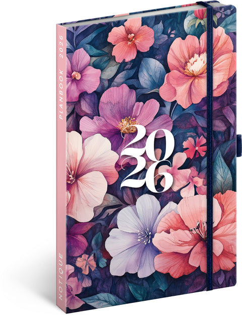 Planbook planner/notebook Bouquet 2026, 13 x 21 cm