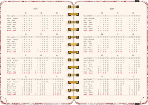 Spiral 18month Petito planner Clouds 2026/2027, 13 x 18 cm