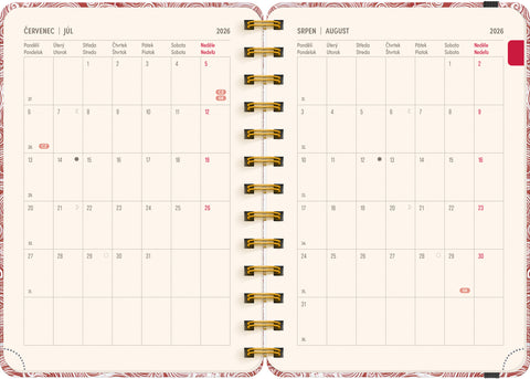 Spiral 18month Petito planner Clouds 2026/2027, 13 x 18 cm