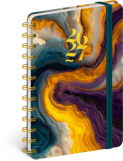 Spiral 18month Petito planner Colorful Agate 2026/2027, 13 x 18 cm