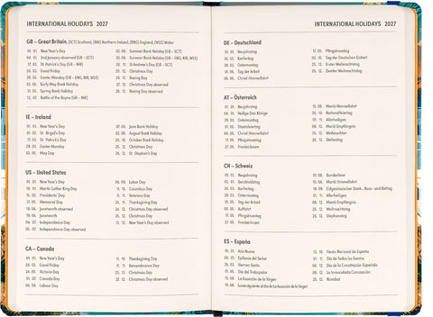 Weekly Purse size planner Riviera 2027, 9,8 x 14,5 cm