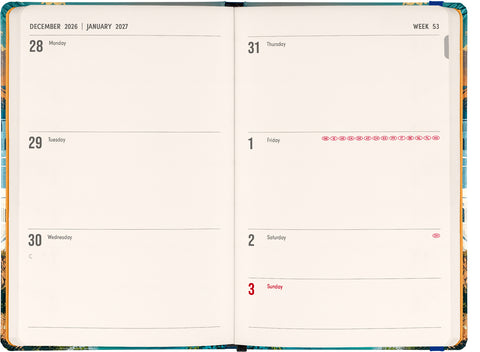 Weekly Purse size planner Riviera 2027, 9,8 x 14,5 cm
