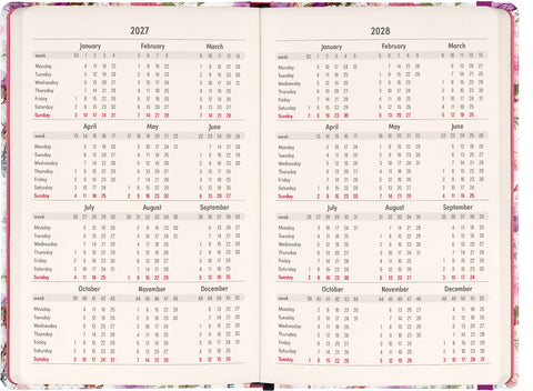 Weekly Purse size planner Dream Catcher 2027, 9,8 x 14,5 cm