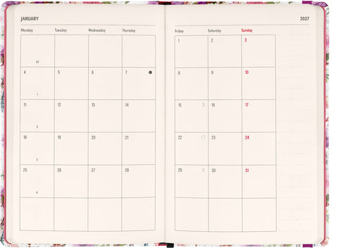 Weekly Purse size planner Dream Catcher 2027, 9,8 x 14,5 cm