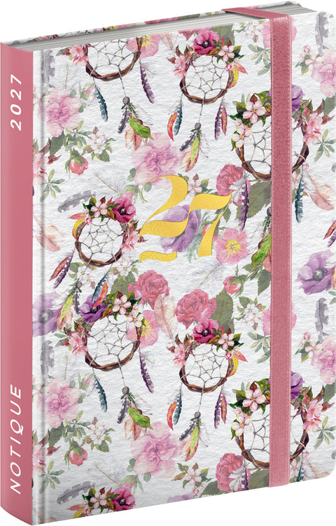 Weekly Purse size planner Dream Catcher 2027, 9,8 x 14,5 cm