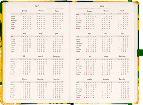 Planbook planner/notebook Lemons 2027, 13 x 21 cm