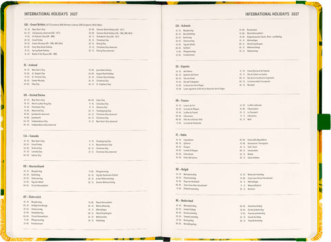 Planbook planner/notebook Lemons 2027, 13 x 21 cm