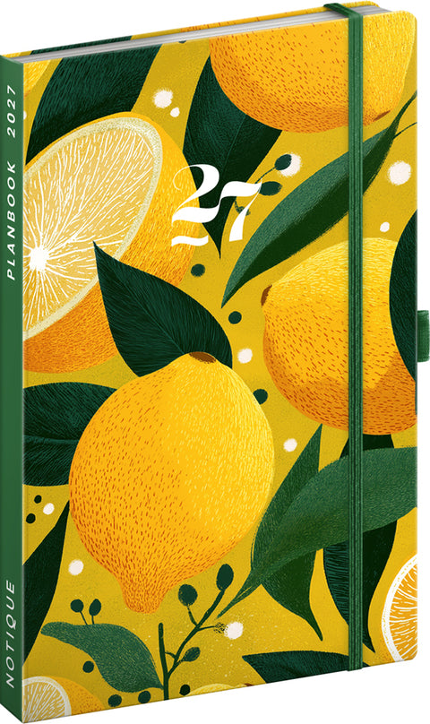 Planbook planner/notebook Lemons 2027, 13 x 21 cm
