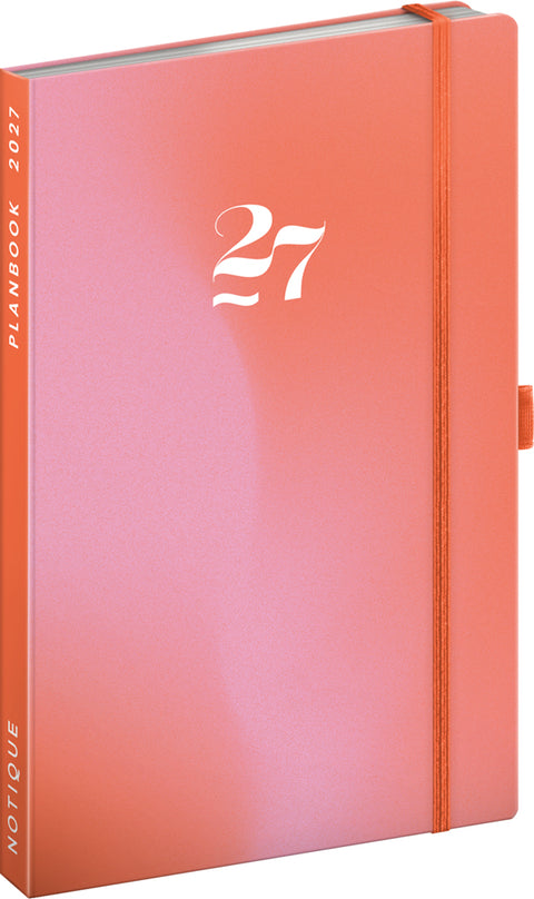 Planbook planner/notebook Coral 2027, 13 x 21 cm