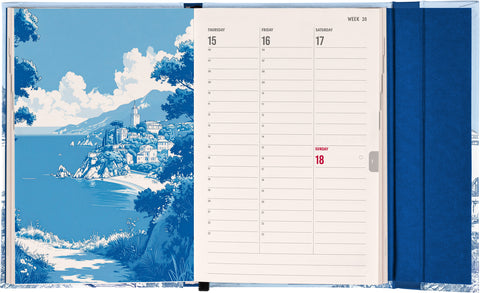 Magnetic weekly planner Villa 2027, 11 x 16 cm