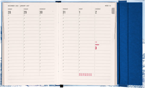 Magnetic weekly planner Villa 2027, 11 x 16 cm
