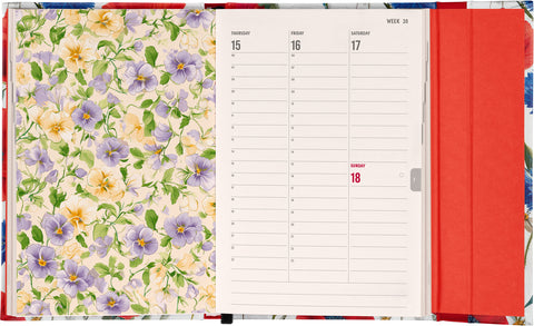 Magnetic weekly planner Poppies 2027, 11 x 16 cm