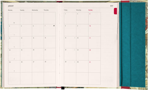 Magnetic weekly planner Alphonse Mucha 2027, 11 x 16 cm