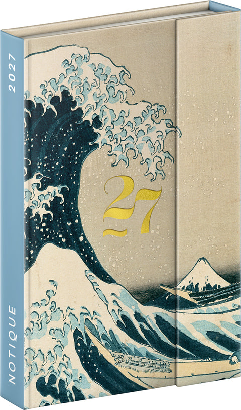 Magnetic weekly planner Katsushika Hokusai 2027, 11 x 16 cm