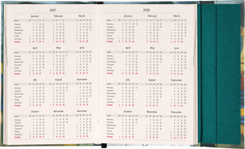 Magnetic weekly planner Frida Kahlo 2027, 11 x 16 cm