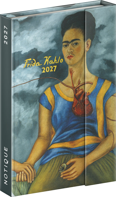 Magnetic weekly planner Frida Kahlo 2027, 11 x 16 cm