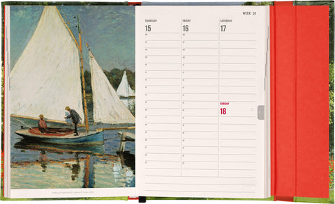 Magnetic weekly planner Claude Monet 2027, 11 x 16 cm