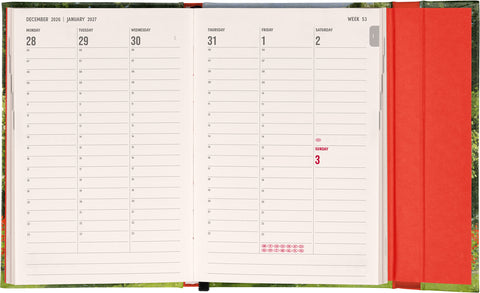 Magnetic weekly planner Claude Monet 2027, 11 x 16 cm