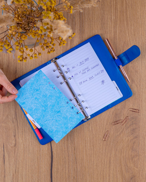 Refill – Weekly Ring Bound Planner 2027, royal blue, 12,5 x 19 cm