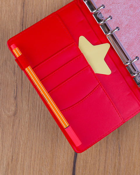 Refill – Weekly Ring Bound Planner 2027, bright red, 12,5 x 19 cm