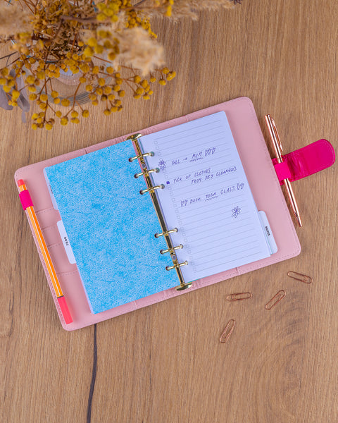 Refill – Weekly Ring Bound Planner 2027, fuchsia, 12,5 x 19 cm