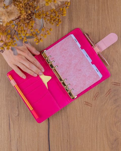 Refill – Weekly Ring Bound Planner 2027, blush pink, 12,5 x 19 cm