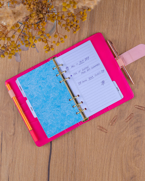 Refill – Weekly Ring Bound Planner 2027, blush pink, 12,5 x 19 cm