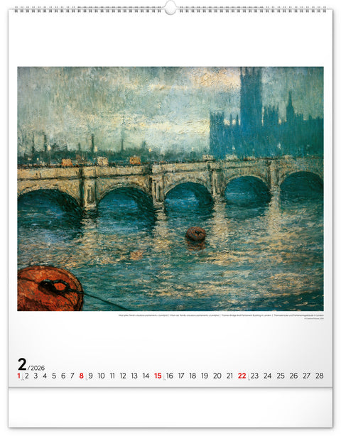Wall calendar Claude Monet 2026, 48 x 56 cm