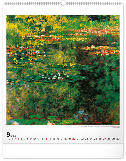 Wall calendar Claude Monet 2026, 48 x 56 cm