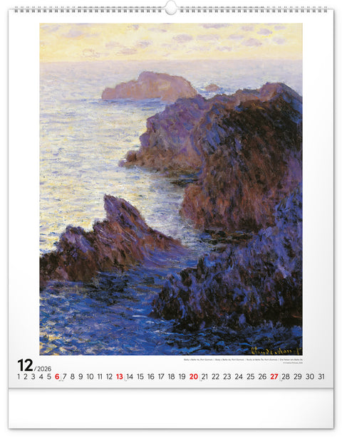 Wall calendar Claude Monet 2026, 48 x 56 cm