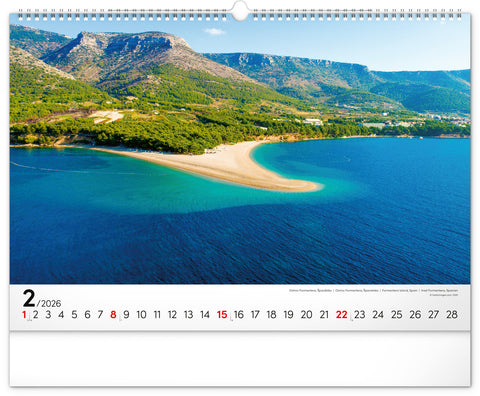 Wall calendar Sea 2026, 48 x 33 cm