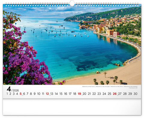 Wall calendar Sea 2026, 48 x 33 cm