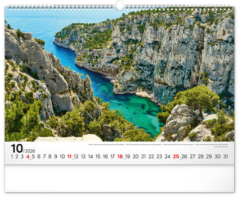 Wall calendar Sea 2026, 48 x 33 cm