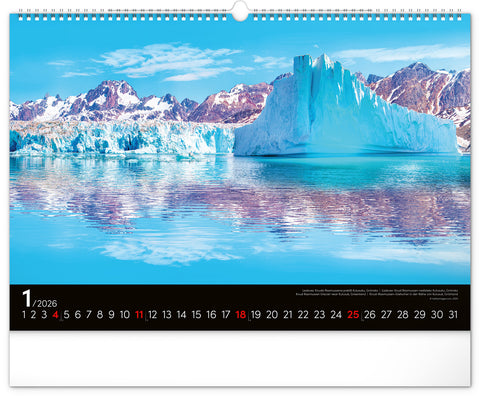 Wall calendar Landscapes 2026, 48 x 33 cm