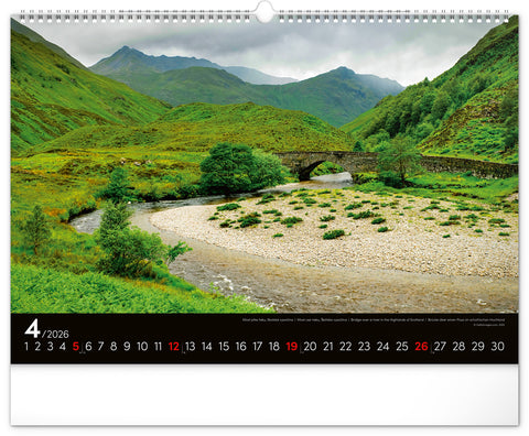 Wall calendar Landscapes 2026, 48 x 33 cm