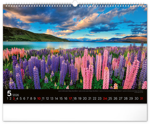 Wall calendar Landscapes 2026, 48 x 33 cm