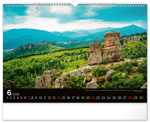 Wall calendar Landscapes 2026, 48 x 33 cm