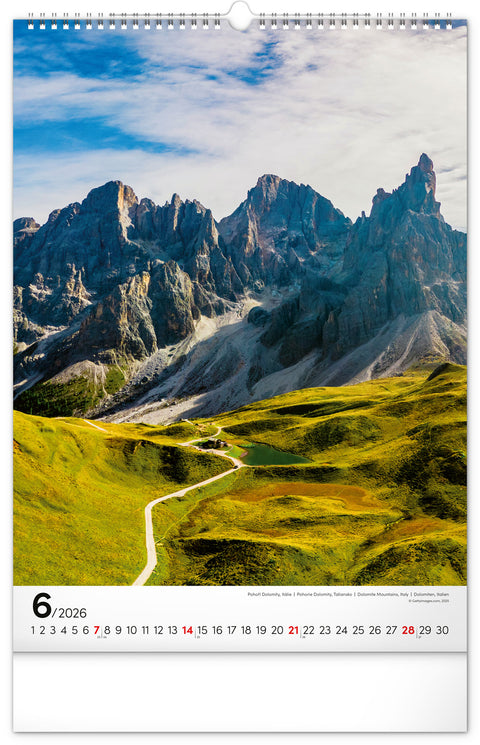 Wall calendar Mountains 2026, 33 x 46 cm