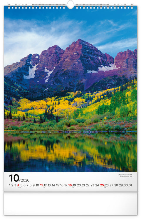 Wall calendar Mountains 2026, 33 x 46 cm