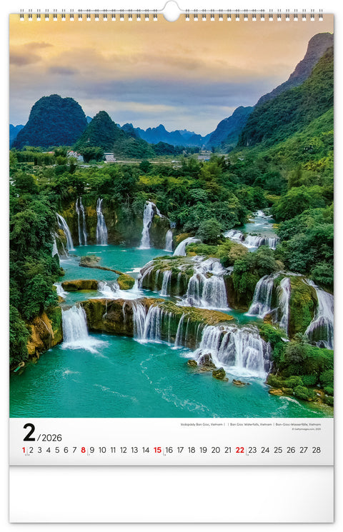 Wall calendar Aqua 2026, 33 x 46 cm