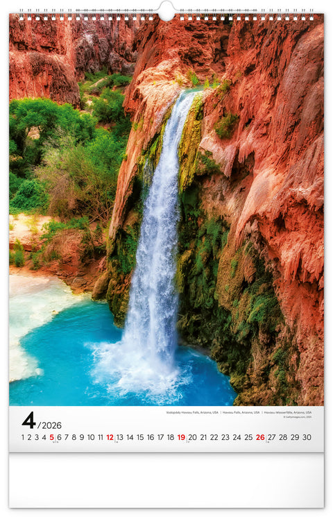 Wall calendar Aqua 2026, 33 x 46 cm