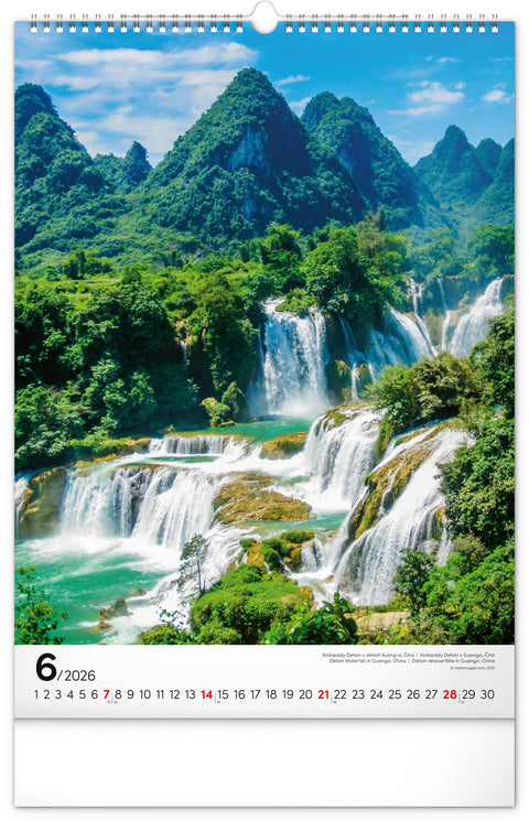 Wall calendar Aqua 2026, 33 x 46 cm