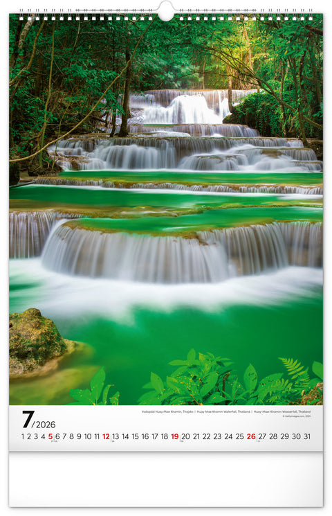 Wall calendar Aqua 2026, 33 x 46 cm