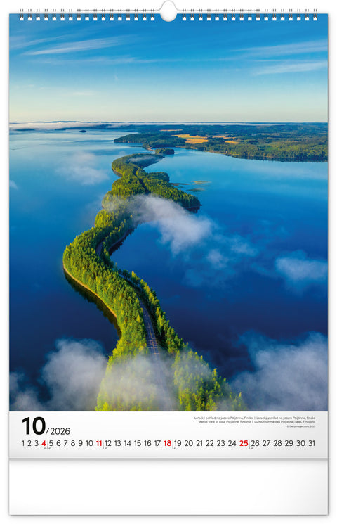 Wall calendar Aqua 2026, 33 x 46 cm