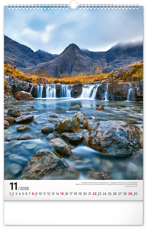 Wall calendar Aqua 2026, 33 x 46 cm