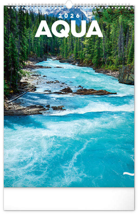 Wall calendar Aqua 2026, 33 x 46 cm