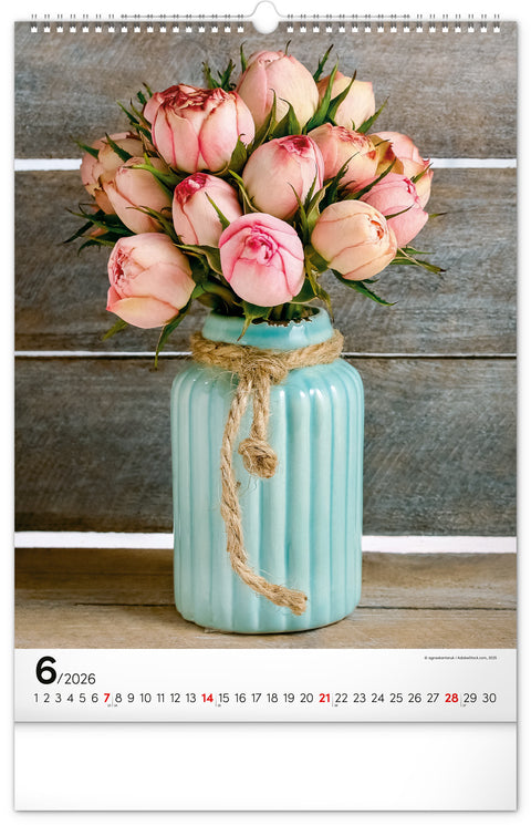 Wall calendar Bouquets 2026, 33 x 46 cm