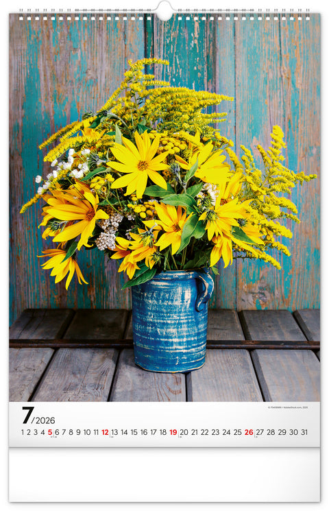 Wall calendar Bouquets 2026, 33 x 46 cm